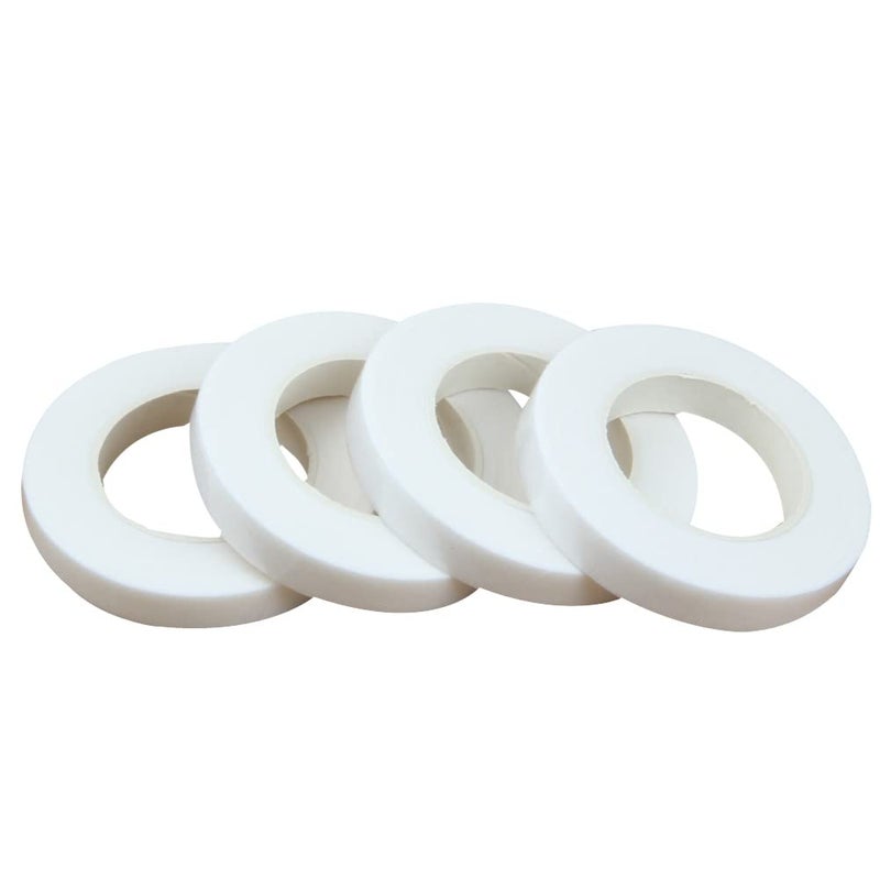 JFFX 4 Rolls Floral Tape 1/2" Wide 30 Yards Floral Tapes for Bouquet Stem Wrap and Flowers Making Craft Projects and Wedding (White) - Image 1